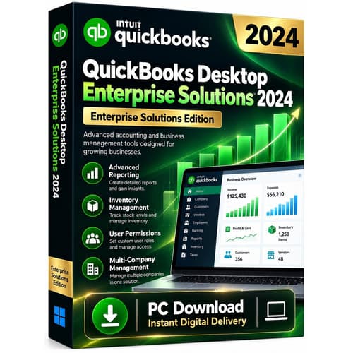 QuickBooks Desktop Enterprise Solutions 2024 – Authentic License (1 User) | Guaranteed Activation