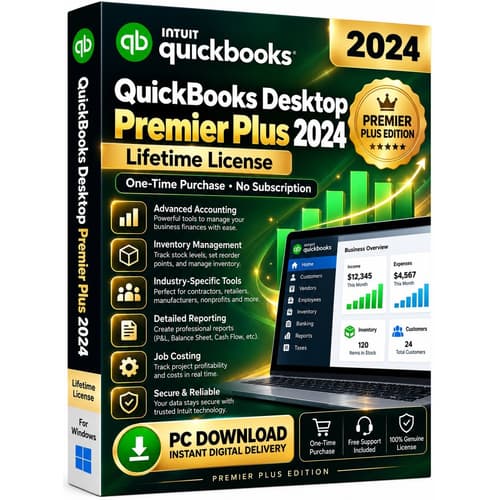 QuickBooks Desktop Premier Plus 2024 – Authentic License (1 User) | Guaranteed Activation